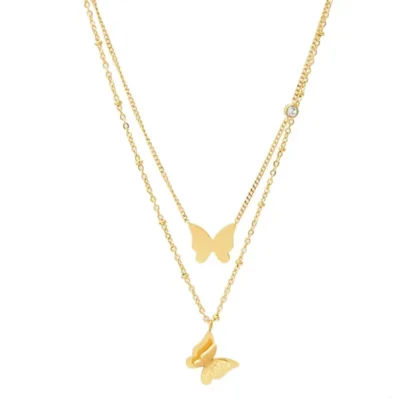 Layered Butterfly Necklace