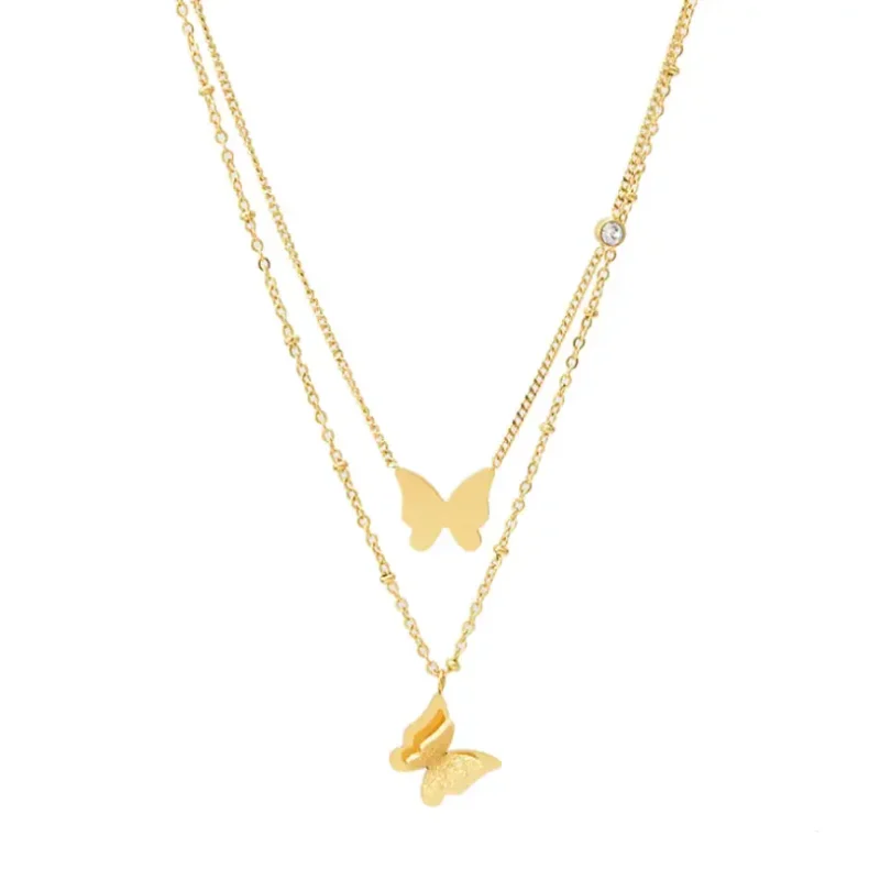 Layered Butterfly Necklace