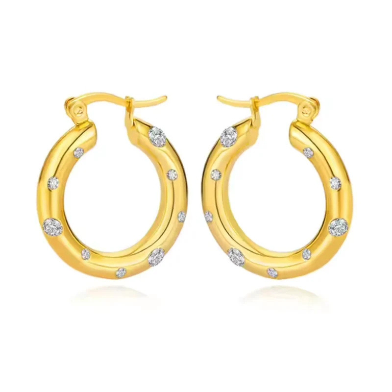 Gemstone Hoops