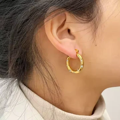 Gemstone Hoops