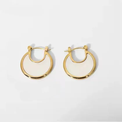 White Retro Hoops