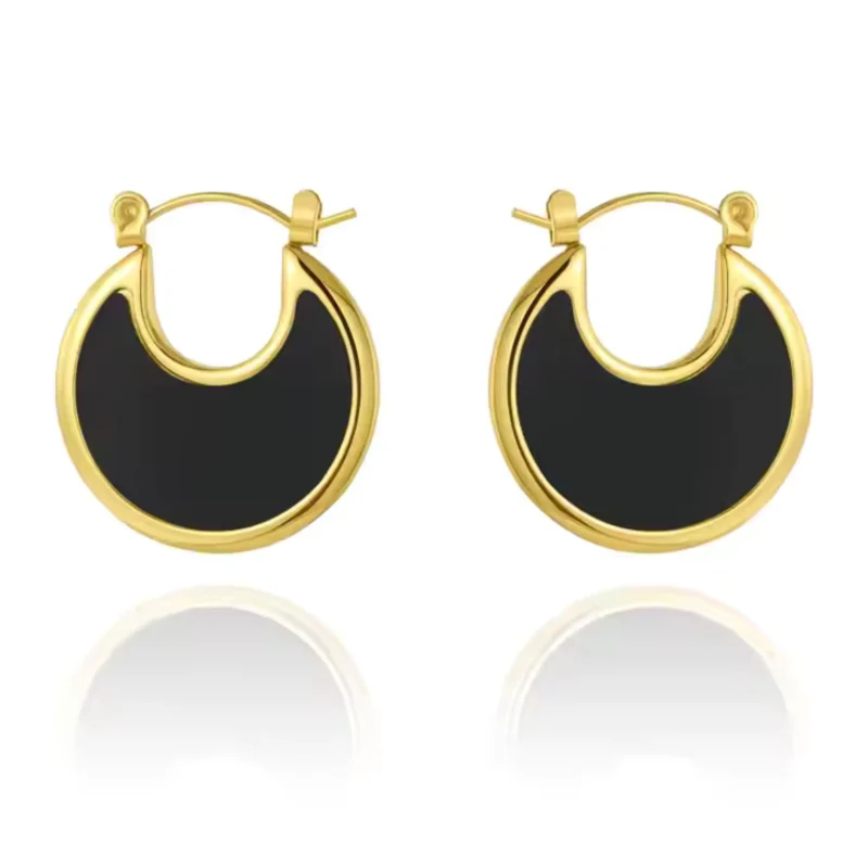 Black Retro Hoops
