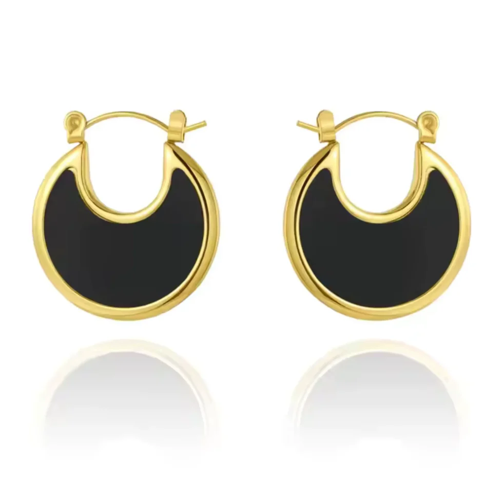 Black Retro Hoops