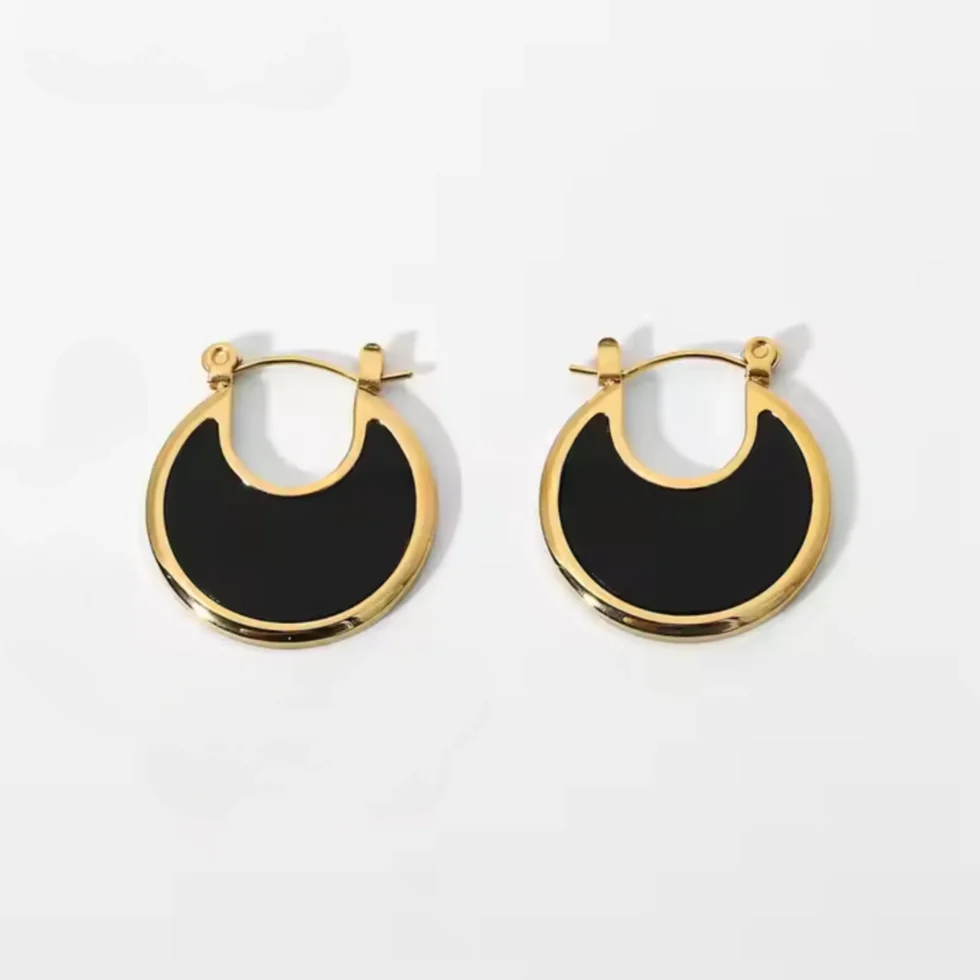 Black Retro Hoops