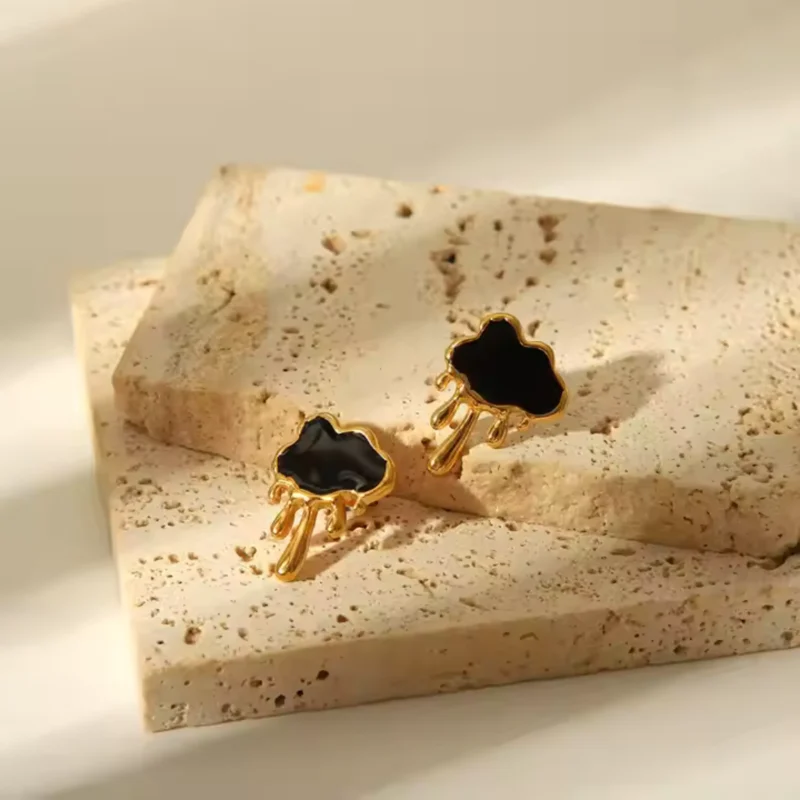 Black CloudMelt Earrings